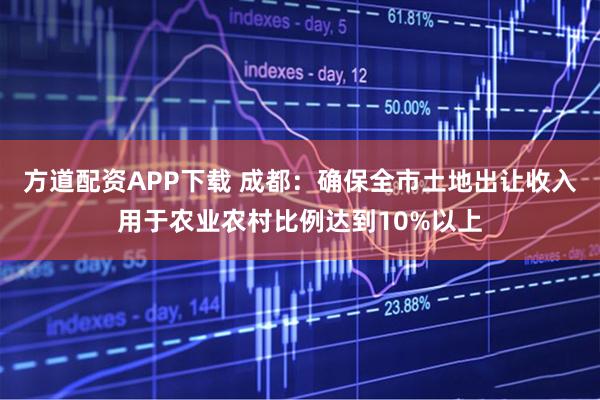 方道配资APP下载 成都：确保全市土地出让收入用于农业农村比例达到10%以上